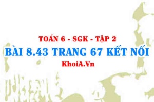 Bài 8.43 trang 67 Toán 6 Tập 2 Kết nối tri thức